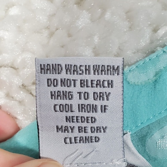 Soft Surroundings Shirt Women Medium Blue Dot Silk Rayon Lined Button Up Blouse - Picture 7 of 11